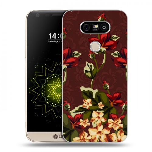 Дизайнерский пластиковый чехол для LG G5 Цветочный арт-деко