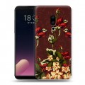 Дизайнерский пластиковый чехол для Meizu 15 Plus Цветочный арт-деко