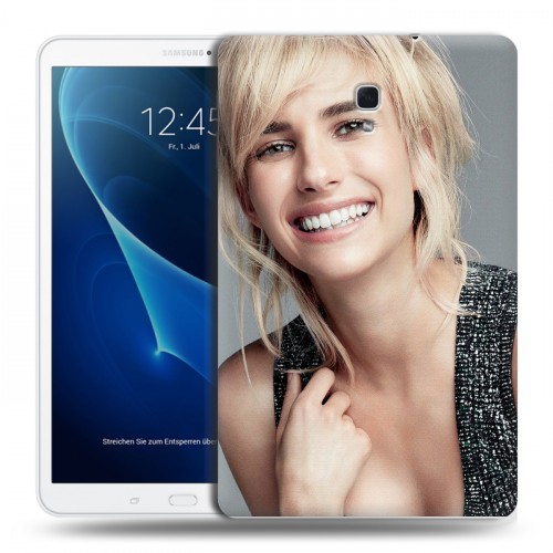 Дизайнерский силиконовый чехол для Samsung Galaxy Tab A 10.5 Эмма Робертс