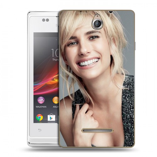 Дизайнерский пластиковый чехол для Sony Xperia E Эмма Робертс