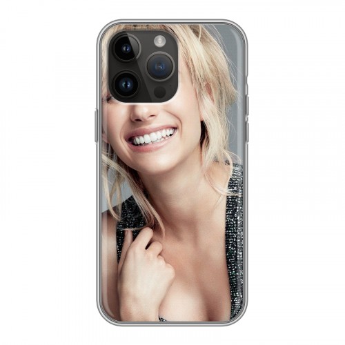 Дизайнерский силиконовый чехол для Iphone 14 Pro Max Эмма Робертс