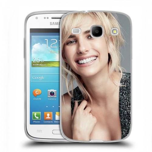 Дизайнерский силиконовый чехол для Samsung Galaxy Core Эмма Робертс