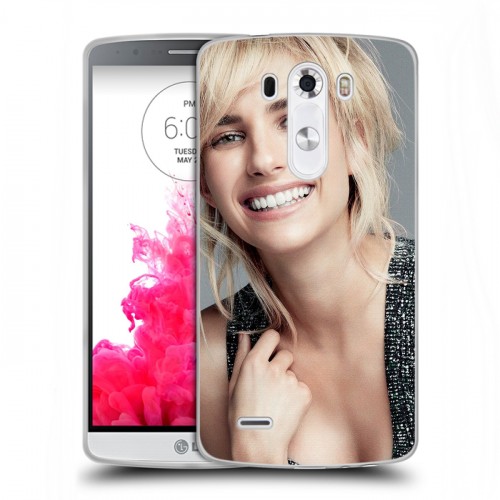 Дизайнерский пластиковый чехол для LG G3 (Dual-LTE) Эмма Робертс