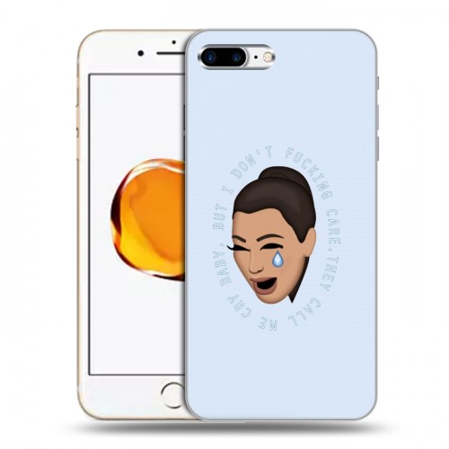 Дизайнерский силиконовый чехол для Iphone 7 Plus / 8 Plus Ким Кардашьян