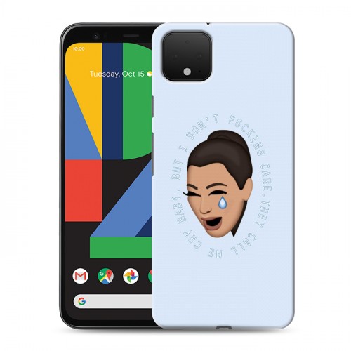 Дизайнерский пластиковый чехол для Google Pixel 4 Ким Кардашьян