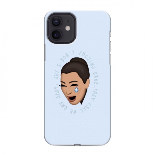 Дизайнерский силиконовый чехол для Iphone 12 Ким Кардашьян