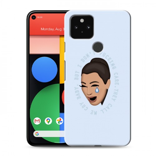 Дизайнерский пластиковый чехол для Google Pixel 5 Ким Кардашьян