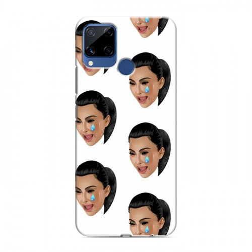 Дизайнерский силиконовый с усиленными углами чехол для Realme C15 Ким Кардашьян