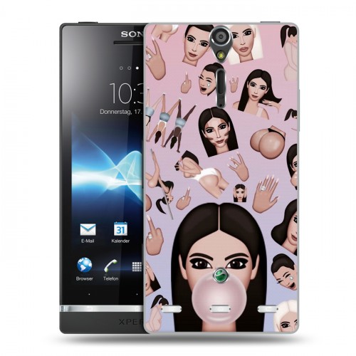 Дизайнерский пластиковый чехол для Sony Xperia S Ким Кардашьян