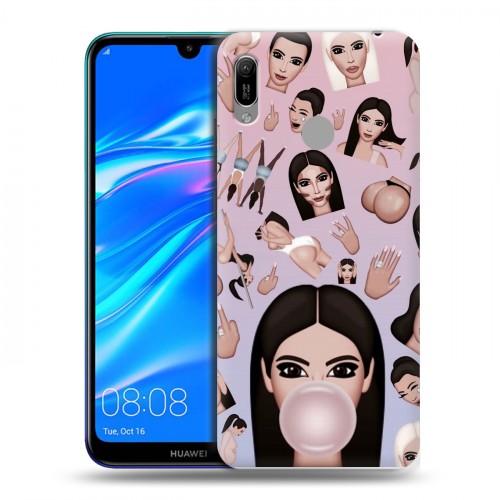 Дизайнерский пластиковый чехол для Huawei Y6 (2019) Ким Кардашьян