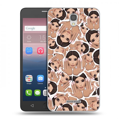 Дизайнерский силиконовый чехол для Alcatel Pop 4 Ким Кардашьян