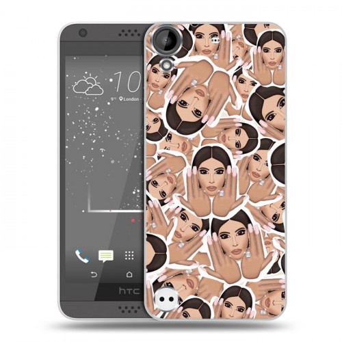 Дизайнерский пластиковый чехол для HTC Desire 530 Ким Кардашьян