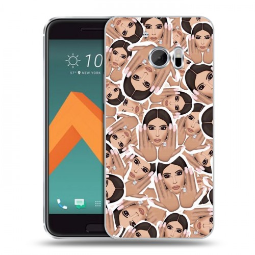 Дизайнерский пластиковый чехол для HTC 10 Ким Кардашьян