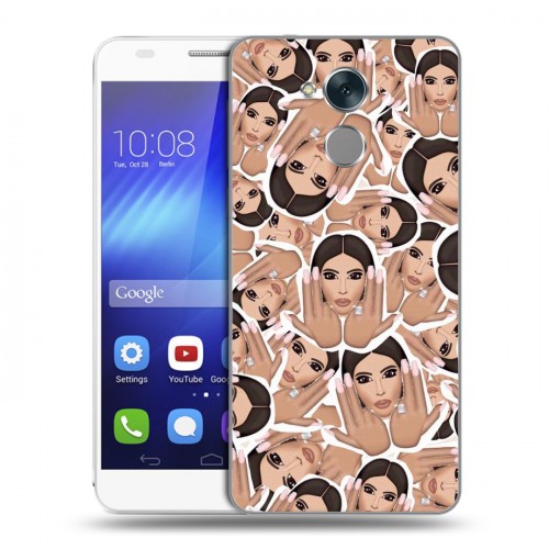 Дизайнерский пластиковый чехол для Huawei Honor 6C Ким Кардашьян