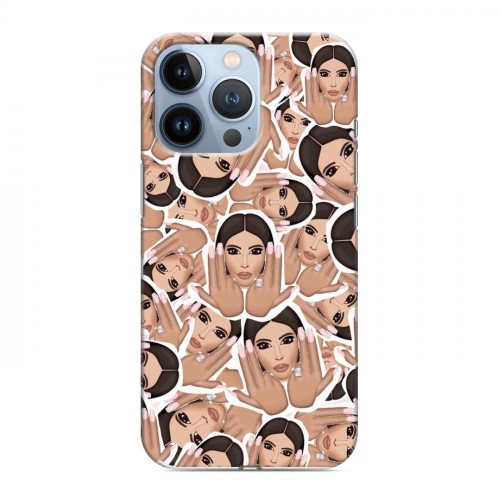 Дизайнерский силиконовый чехол для Iphone 13 Pro Ким Кардашьян