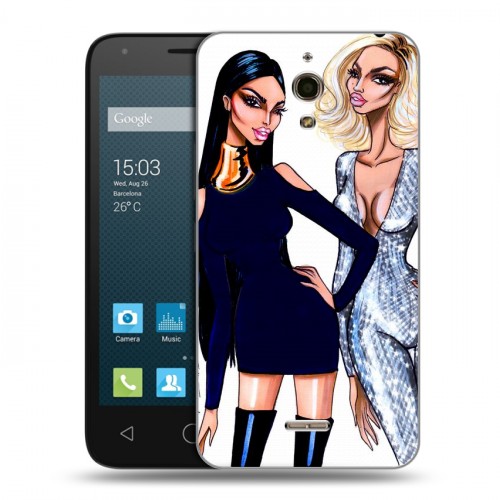 Дизайнерский силиконовый чехол для Alcatel One Touch Pixi 4 (6) Ким Кардашьян