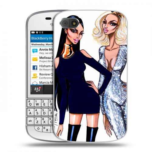 Дизайнерский пластиковый чехол для BlackBerry Q10 Ким Кардашьян