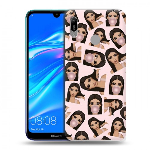 Дизайнерский пластиковый чехол для Huawei Y6 (2019) Ким Кардашьян