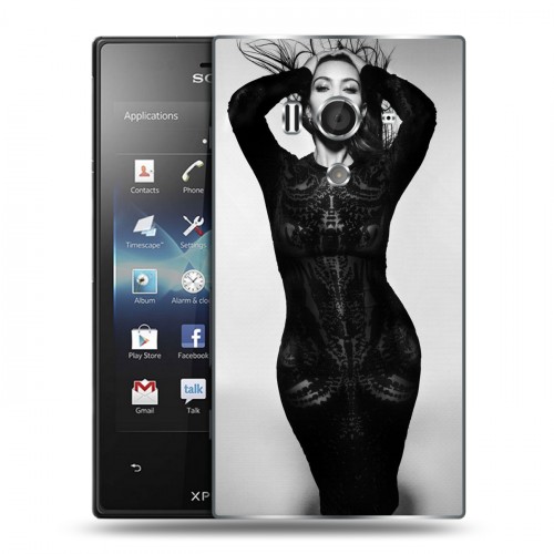 Дизайнерский пластиковый чехол для Sony Xperia acro S Ким Кардашьян