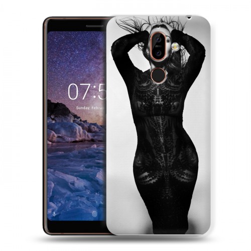 Дизайнерский пластиковый чехол для Nokia 7 Plus Ким Кардашьян