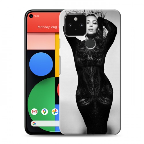 Дизайнерский пластиковый чехол для Google Pixel 5 Ким Кардашьян