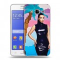 Дизайнерский пластиковый чехол для Samsung Galaxy J7 Ким Кардашьян