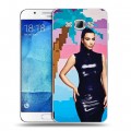 Дизайнерский пластиковый чехол для Samsung Galaxy A8 Ким Кардашьян