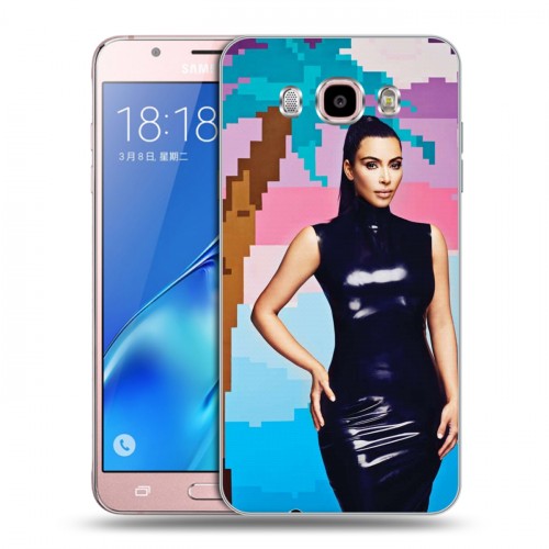 Дизайнерский пластиковый чехол для Samsung Galaxy J5 (2016) Ким Кардашьян