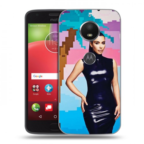 Дизайнерский силиконовый чехол для Motorola Moto E4 Plus Ким Кардашьян