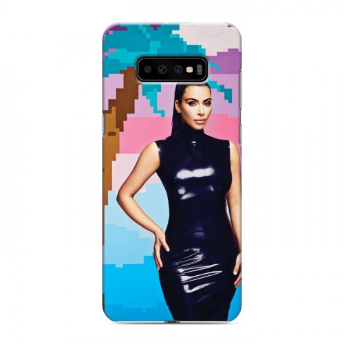 Дизайнерский пластиковый чехол для Samsung Galaxy S10 Plus Ким Кардашьян