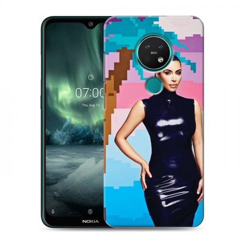 Дизайнерский силиконовый с усиленными углами чехол для Nokia 7.2 Ким Кардашьян
