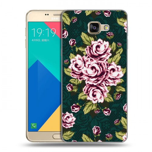 Дизайнерский силиконовый чехол для Samsung Galaxy A9 Цветочный арт-деко