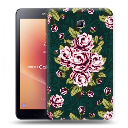Дизайнерский силиконовый чехол для Samsung Galaxy Tab A 8.0 (2017) Цветочный арт-деко