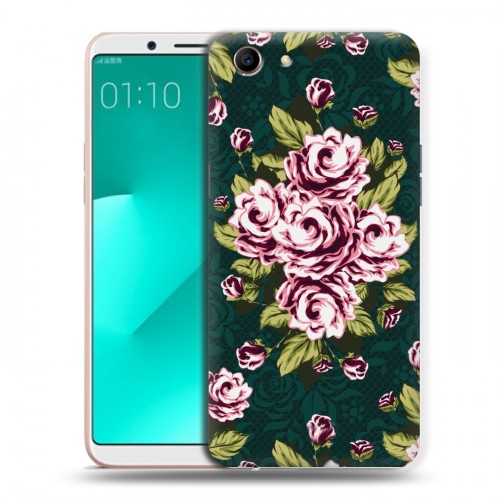 Дизайнерский пластиковый чехол для OPPO A83 Цветочный арт-деко