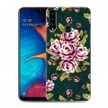 Дизайнерский пластиковый чехол для Samsung Galaxy A20s Цветочный арт-деко