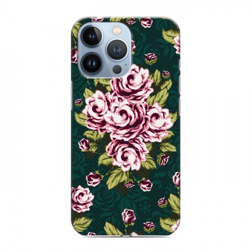 Дизайнерский силиконовый чехол для Iphone 13 Pro Цветочный арт-деко