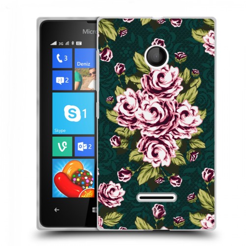 Дизайнерский пластиковый чехол для Microsoft Lumia 435 Цветочный арт-деко