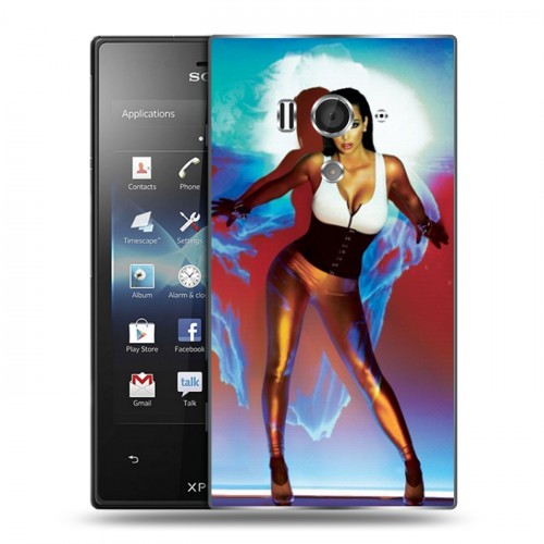 Дизайнерский пластиковый чехол для Sony Xperia acro S Ким Кардашьян