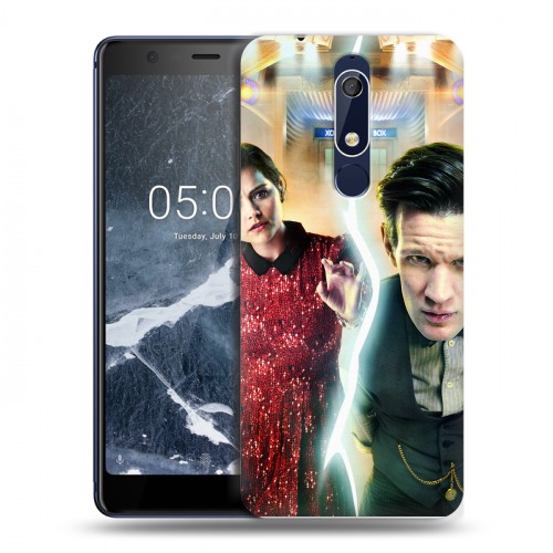 Дизайнерский пластиковый чехол для Nokia 5.1 Доктор Кто