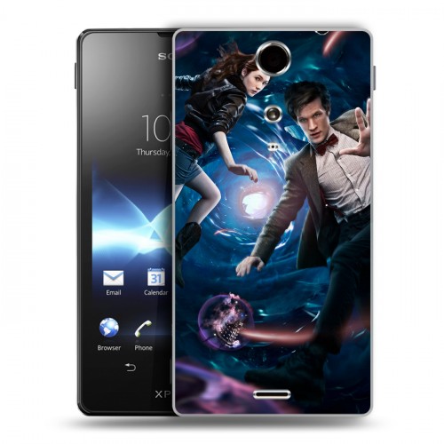 Дизайнерский пластиковый чехол для Sony Xperia TX Доктор Кто