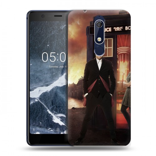 Дизайнерский пластиковый чехол для Nokia 5.1 Доктор Кто