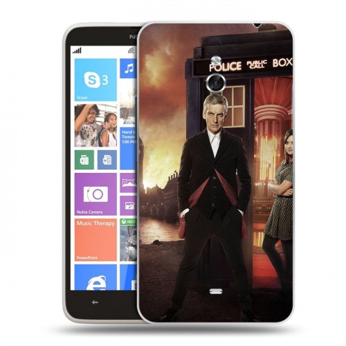 Дизайнерский пластиковый чехол для Nokia Lumia 1320 Доктор Кто