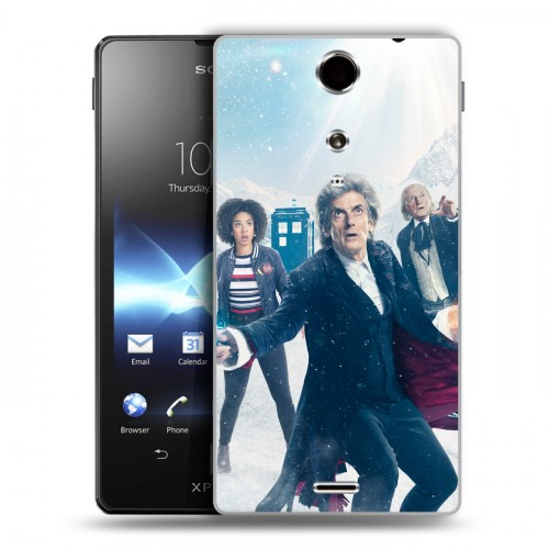 Дизайнерский пластиковый чехол для Sony Xperia TX Доктор Кто