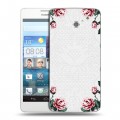 Дизайнерский пластиковый чехол для Huawei Ascend D2 Цветочный арт-деко