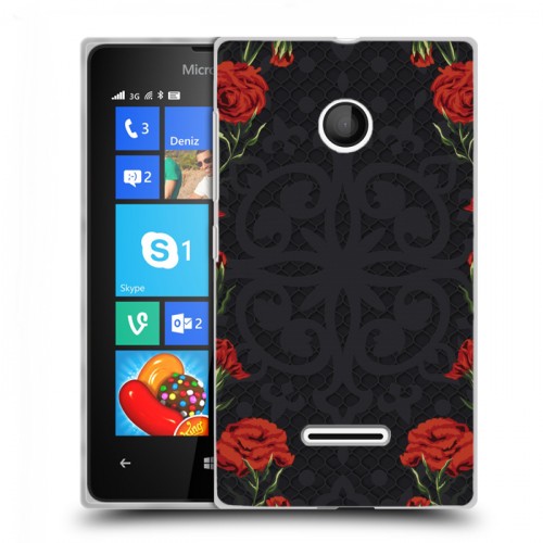 Дизайнерский пластиковый чехол для Microsoft Lumia 435 Цветочный арт-деко