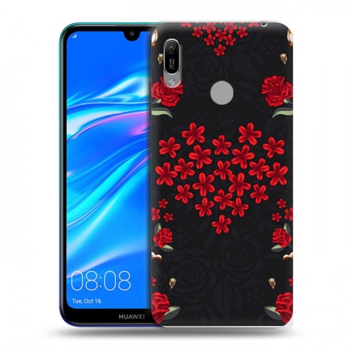 Дизайнерский пластиковый чехол для Huawei Y6 (2019) Цветочный арт-деко