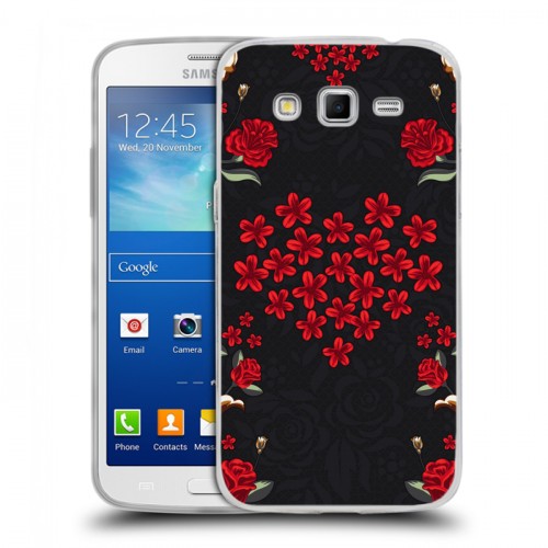 Дизайнерский пластиковый чехол для Samsung Galaxy Grand 2 Цветочный арт-деко