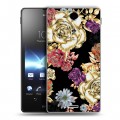 Дизайнерский пластиковый чехол для Sony Xperia TX Цветочный арт-деко