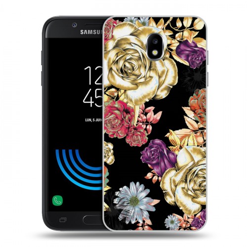 Дизайнерский пластиковый чехол для Samsung Galaxy J5 (2017) Цветочный арт-деко