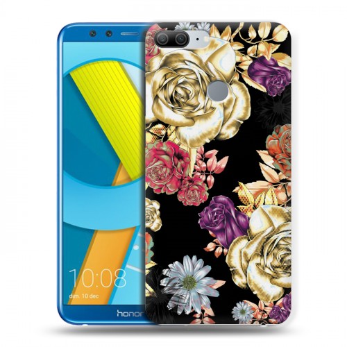 Дизайнерский пластиковый чехол для Huawei Honor 9 Lite Цветочный арт-деко